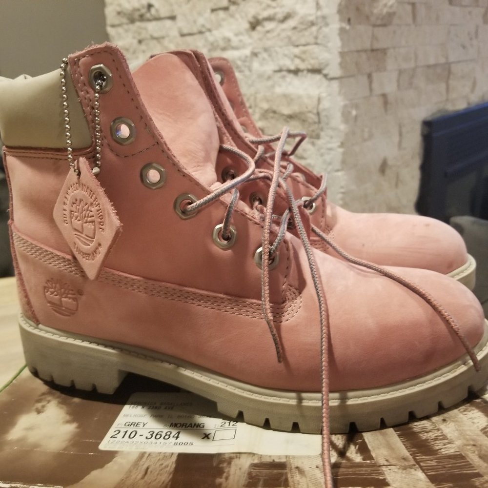 Bubblegum pink Timberland boots